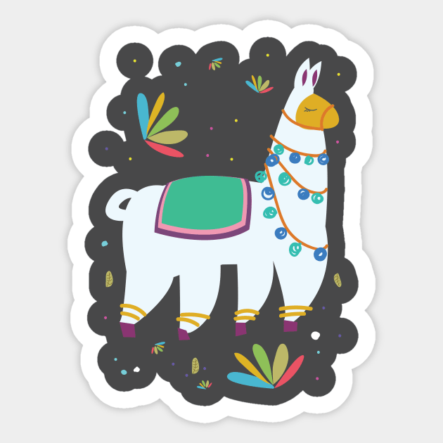 Llama Sticker by nickemporium1